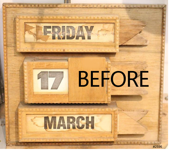 Vintage Perpetual Wooden Wall Calendar | Adelaide Clocks