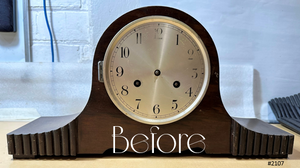 Vintage Napoleon Style Hammer on Coil Chime Mantel Clock | eXibit collection