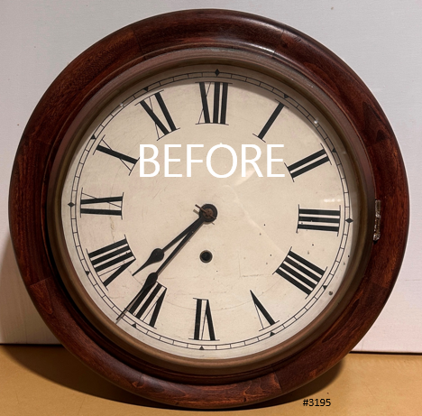 Antique ANSONIA Round Station Wall Clock | Adelaide Clocks