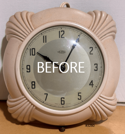 Electric Metamec GREEN Clamshell Bakelite Kitchen Wall Clock | Adelaide Clocks