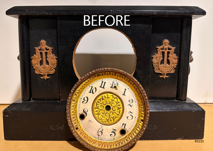 Antique GILBERT Quartz Battery Mantel Clock | Adelaide Clocks