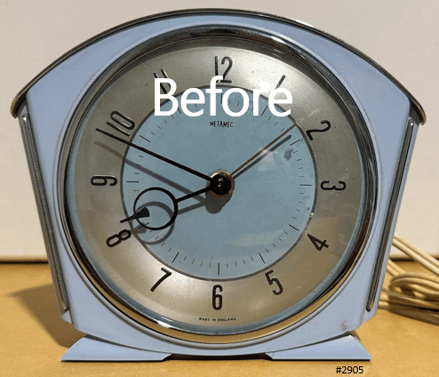 Vintage Art Deco Metamec Battery Mantel Clock | Adelaide Clocks