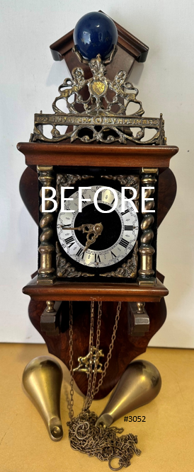 Vintage Dutch Atlas Hammer on Bell Strike Wall Clock | Adelaide Clocks