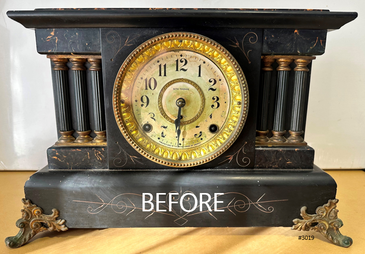 Antique Seth Thomas Hammer on Coil Strike Mantel Clock | Adelaide Clocks