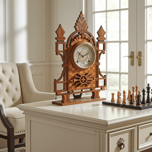 Antique Ingraham Bell & Pendulum on Coil Strike Mantel Clock | Adelaide Clocks