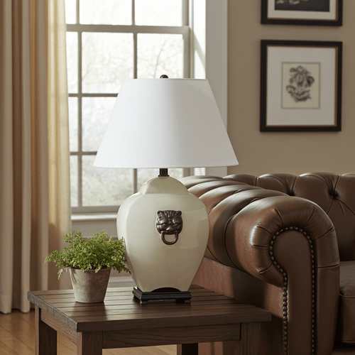 HUGE Asian Style Ceramic Table Lamp | Adelaide Clocks
