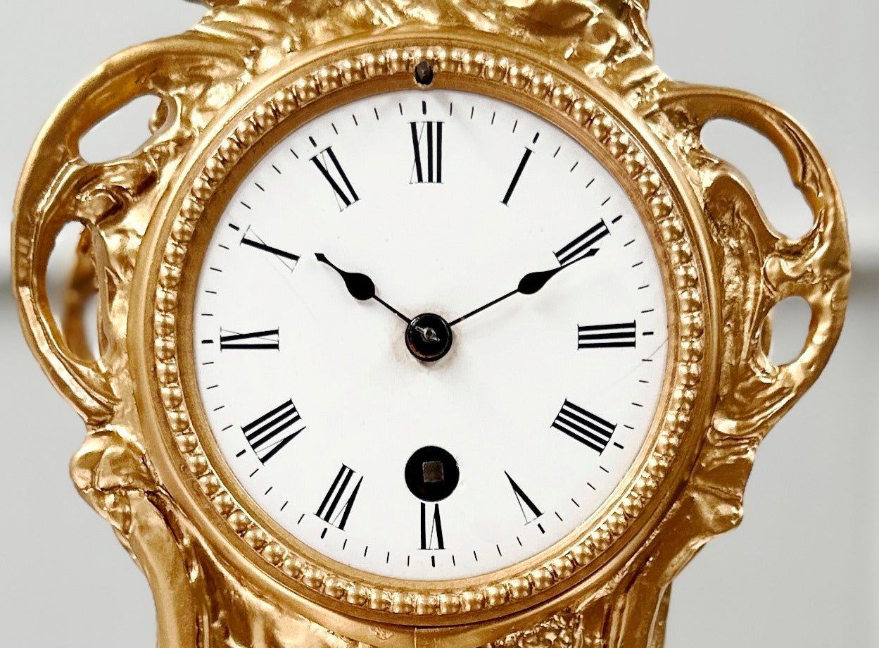 Antique Figural French Spelter Mantel Clock | Adelaide Clocks