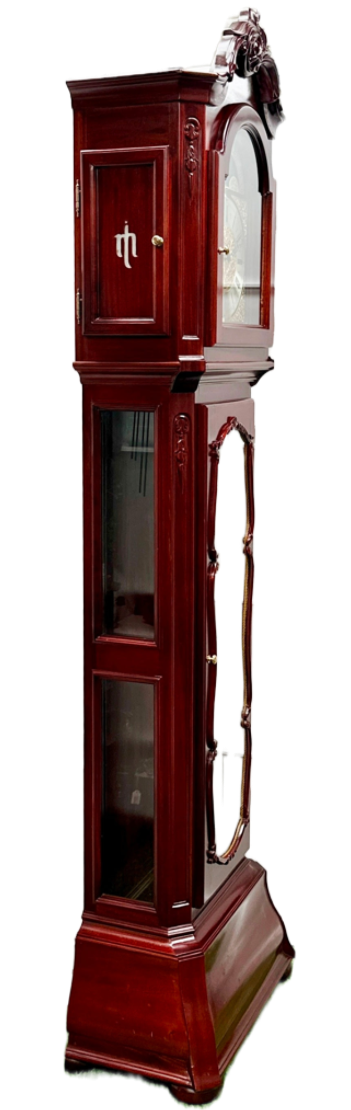 Vintage German Hermle Mahogany Melody Chime Moonphase Grandfather Clock | Adelaide Clocks