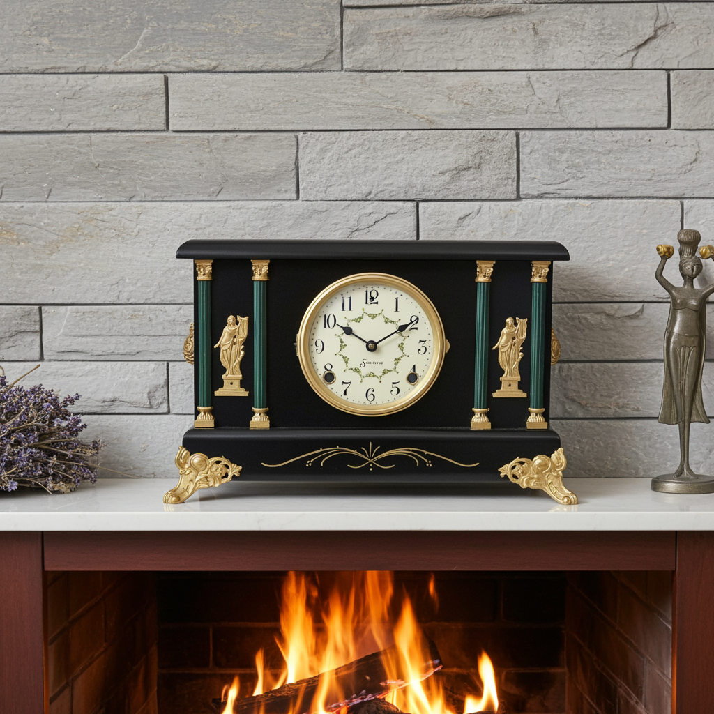 Antique Sessions Hammer on Coil Chime Mantel Clock | Adelaide Clocks