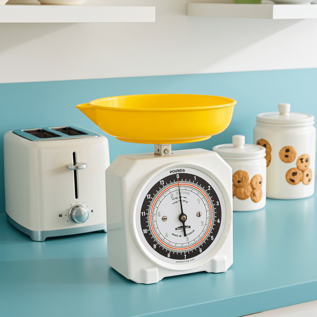 Original Vintage Persinware Metal Kitchen Scale | Adelaide Clocks