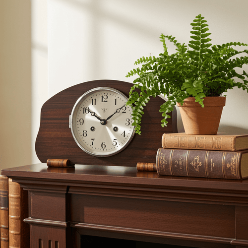 Vintage F.M.S. German Battery Mantel Clock | Adelaide Clocks