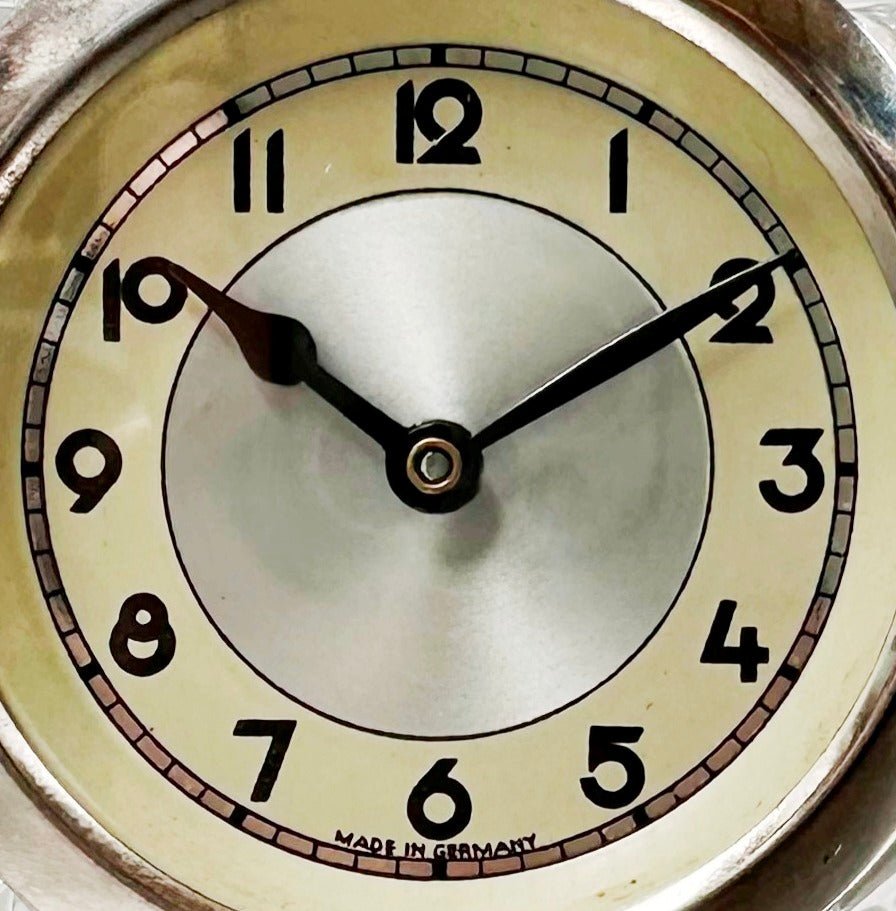 Vintage German Diamond Crystal Desk Mantel Clock | Adelaide Clocks