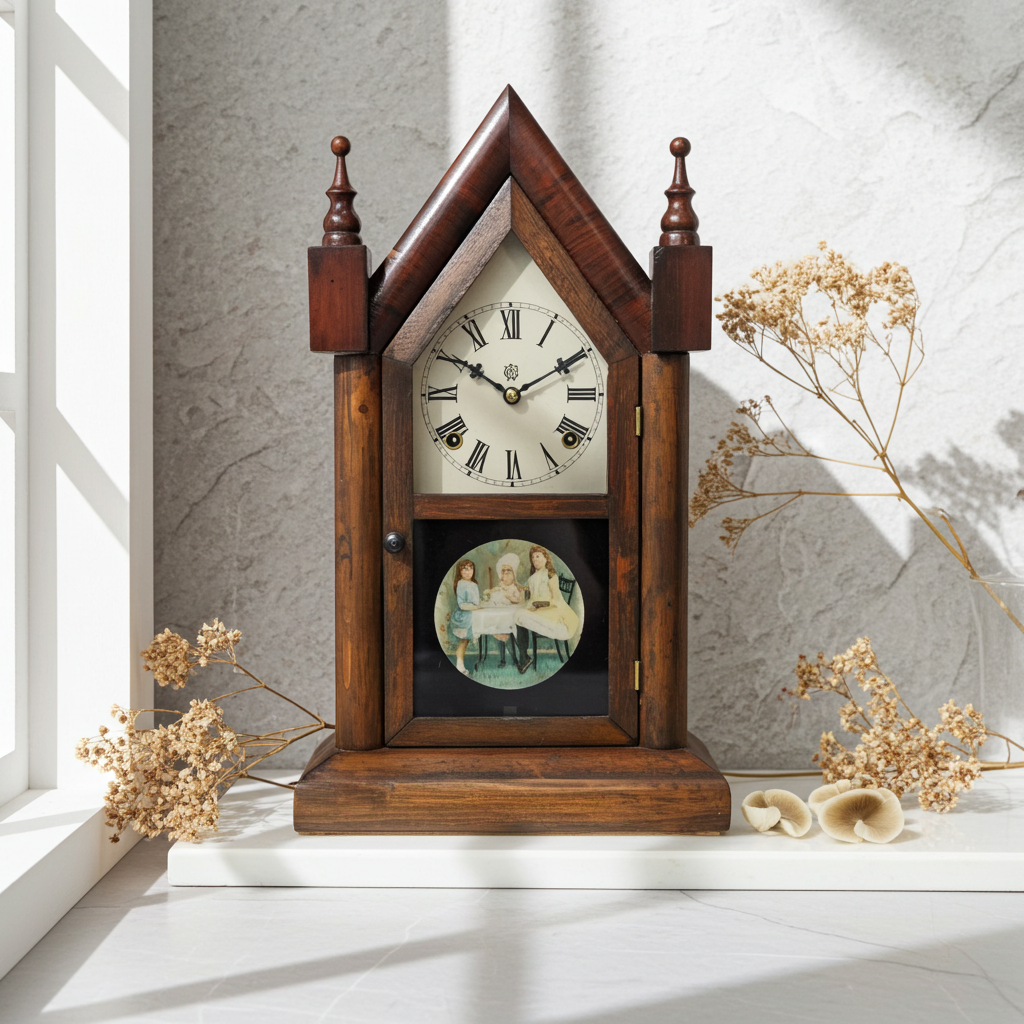 Antique Waterbury Cathedral Hammer on Coil Chime Mantel Clock | Adelaide Clocks