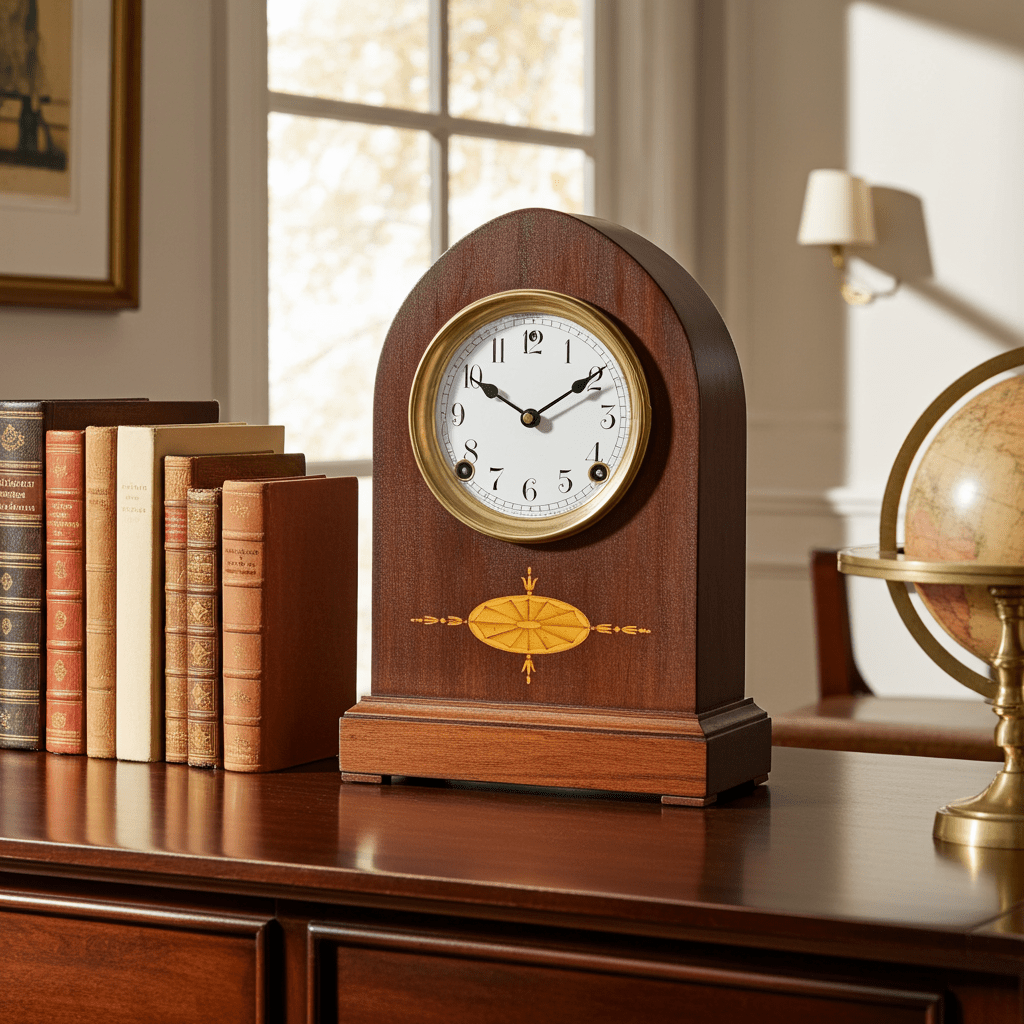Antique Oak Sessions Hammer on Coil Chime Mantel Clock | Adelaide Clocks