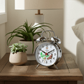 Animated Chicken Hen Pecking Twin bell Desk Alarm Clock | Adelaide Clocks