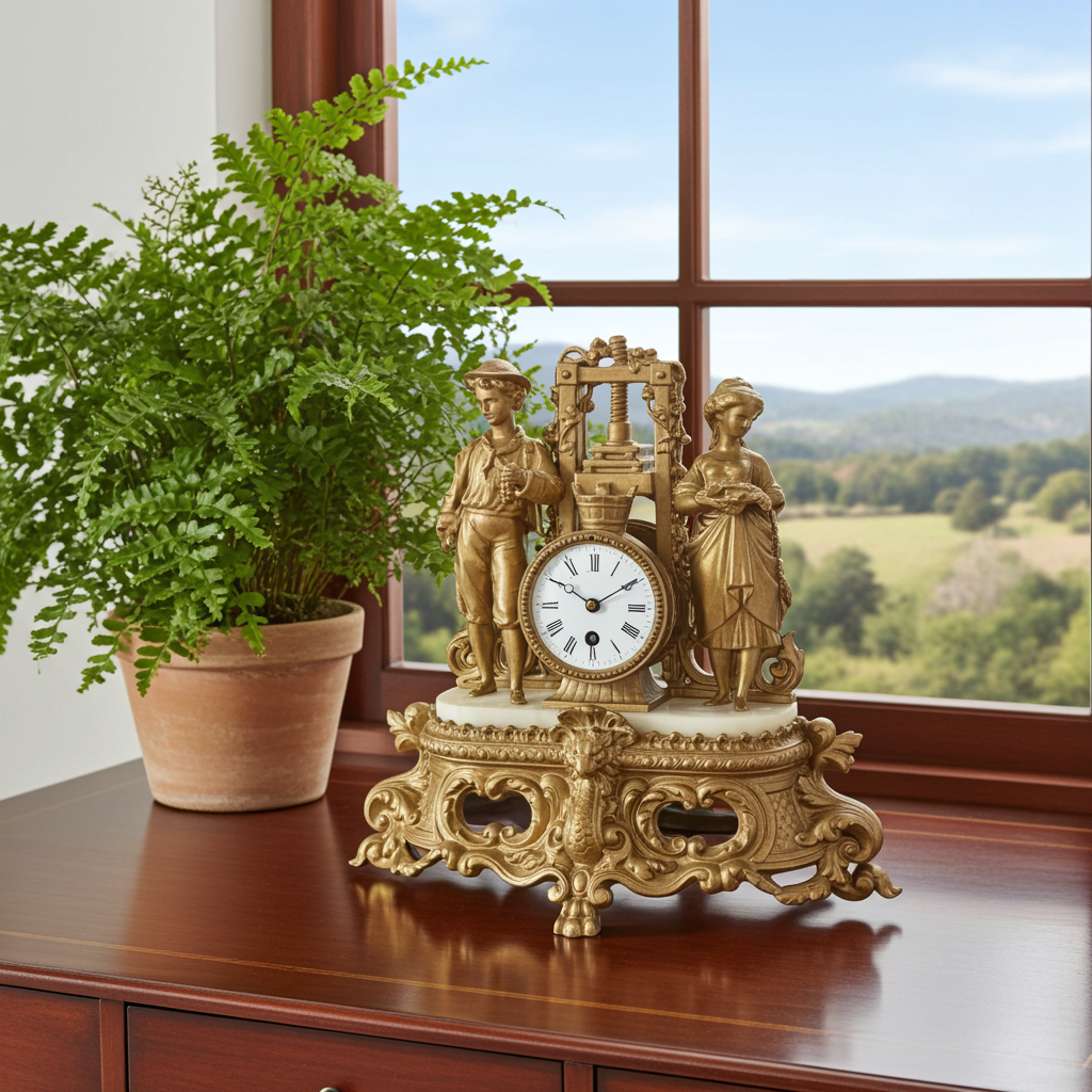 Antique French Spelter Mantel Clock | Adelaide Clocks