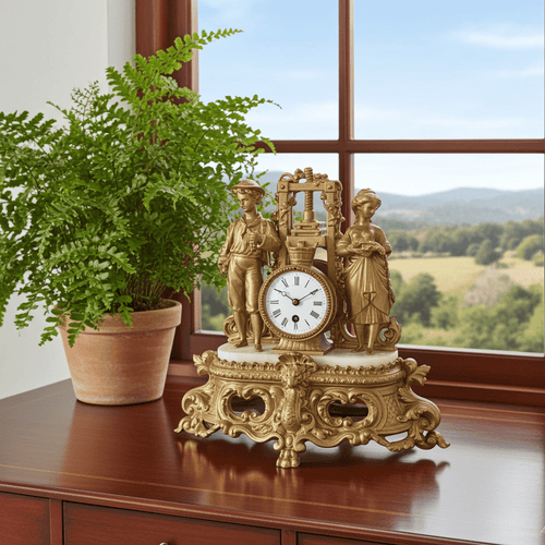 Antique French Spelter Mantel Clock | Adelaide Clocks