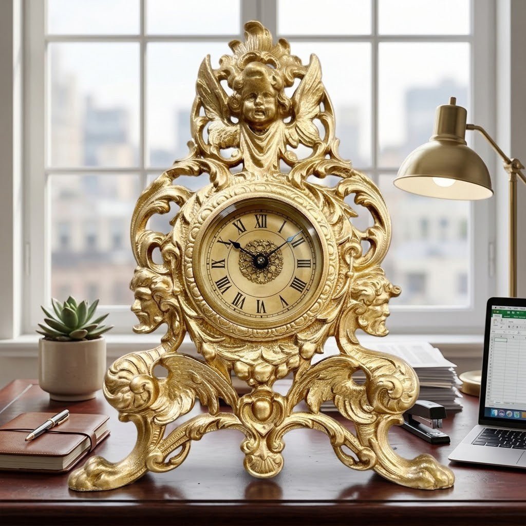 Antique Figural Western Clock Co. U.S.A. Westclox Mantel Clock | Adelaide Clocks
