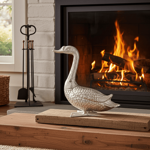 Vintage Sculptured Metal Swan | Adelaide Clocks