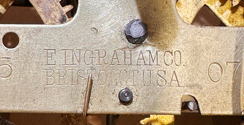 Antique Ingraham Bell & Pendulum on Coil Strike Mantel Clock | Adelaide Clocks