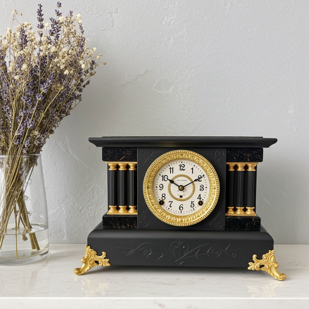 Antique Seth Thomas Hammer on Coil Strike Mantel Clock | Adelaide Clocks