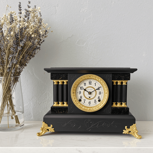 Antique Seth Thomas Hammer on Coil Strike Mantel Clock | Adelaide Clocks
