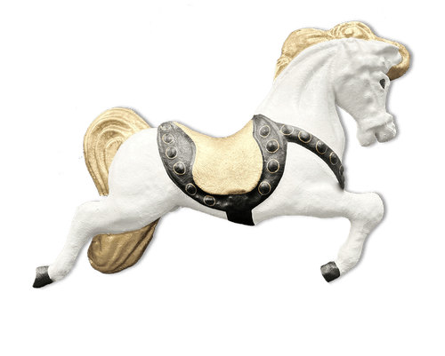 Vintage Carnival Horse Wall Hanging Sculpture | Adelaide Clocks