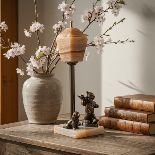 Vintage Alabaster Spirit / Oil Burner | Adelaide Clocks