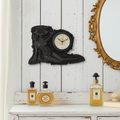 RARE Vintage Leather Lady Hermle Quartz Clock | Adelaide Clocks