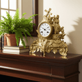 Antique Figural Spelter Quartz Battery Mantel Clock | Adelaide Clocks