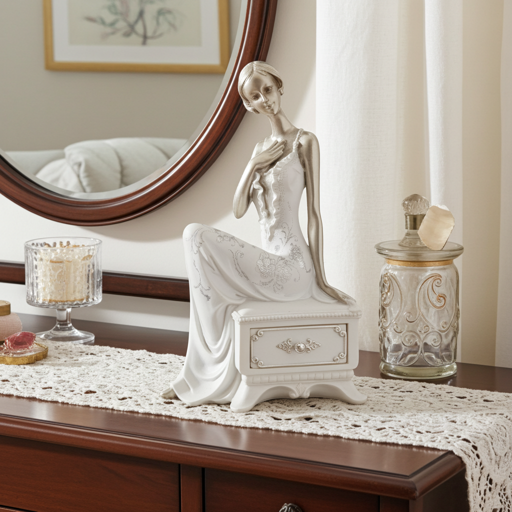 Lady Sculpture Jewellery Storage box / Trinket Draw | Adelaide Clocks