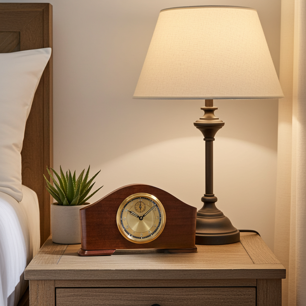 Vintage Musical Alarm Desk Wooden Clock | Adelaide Clocks