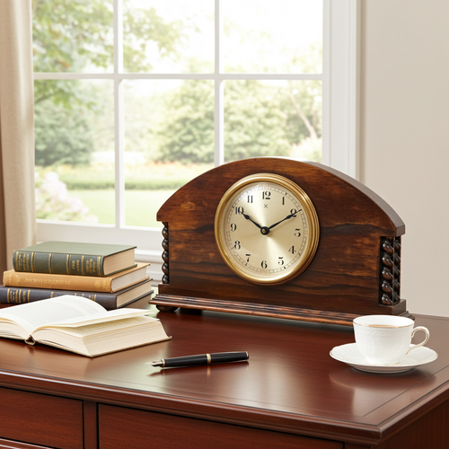 Vintage HAC Art Deco Silent Mantel Clock | Adelaide Clocks