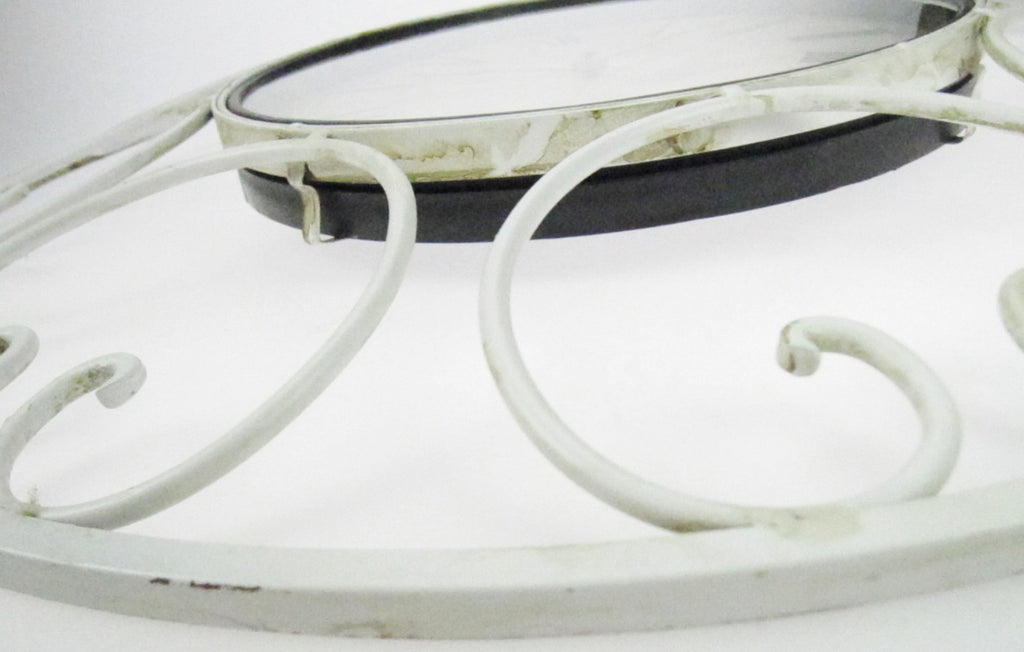 Vintage Shabby Chic White Battery Wall Clock | eXibit collection