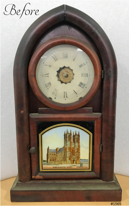 Antique JEROME Cathedral Beehive Quartz Battery Mantel Clock | eXibit collection