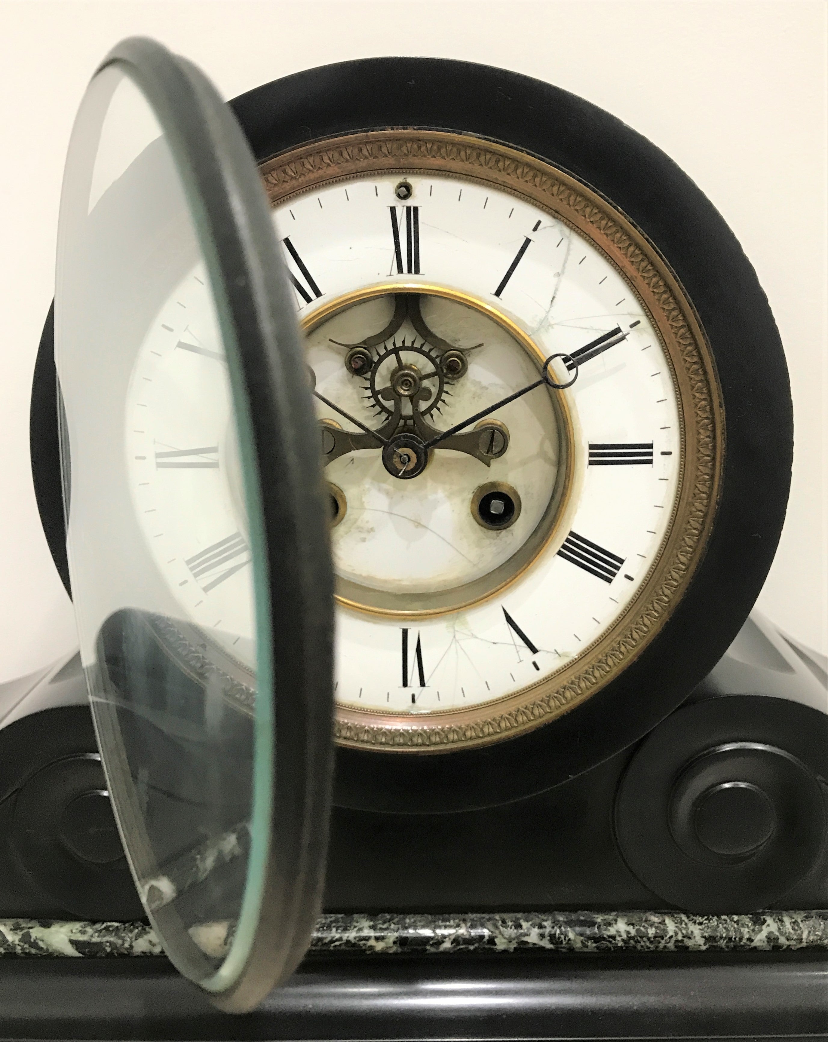 Antique Slate and Marble Mantel Clock | eXibit collection