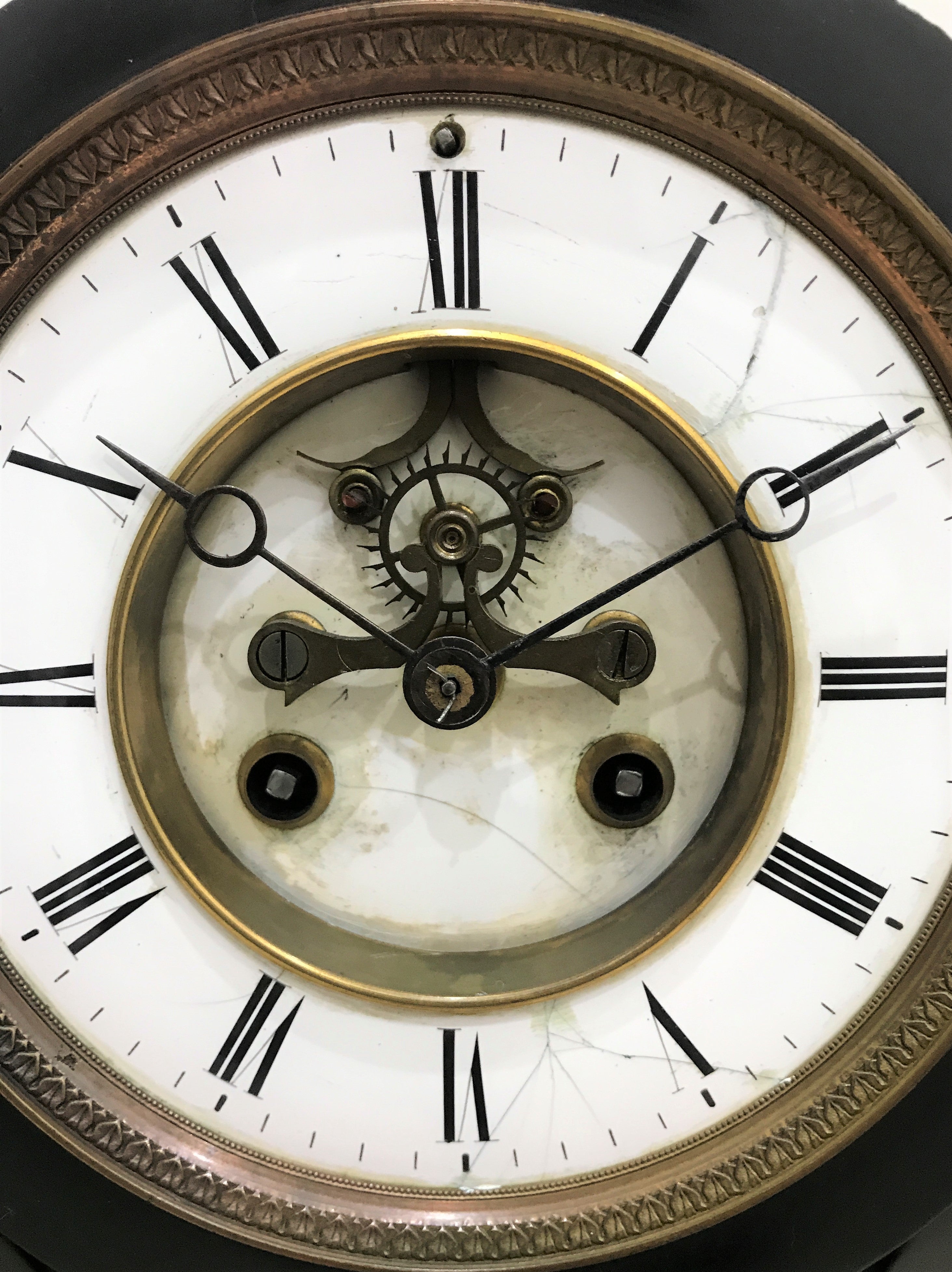 Antique Slate and Marble Mantel Clock | eXibit collection