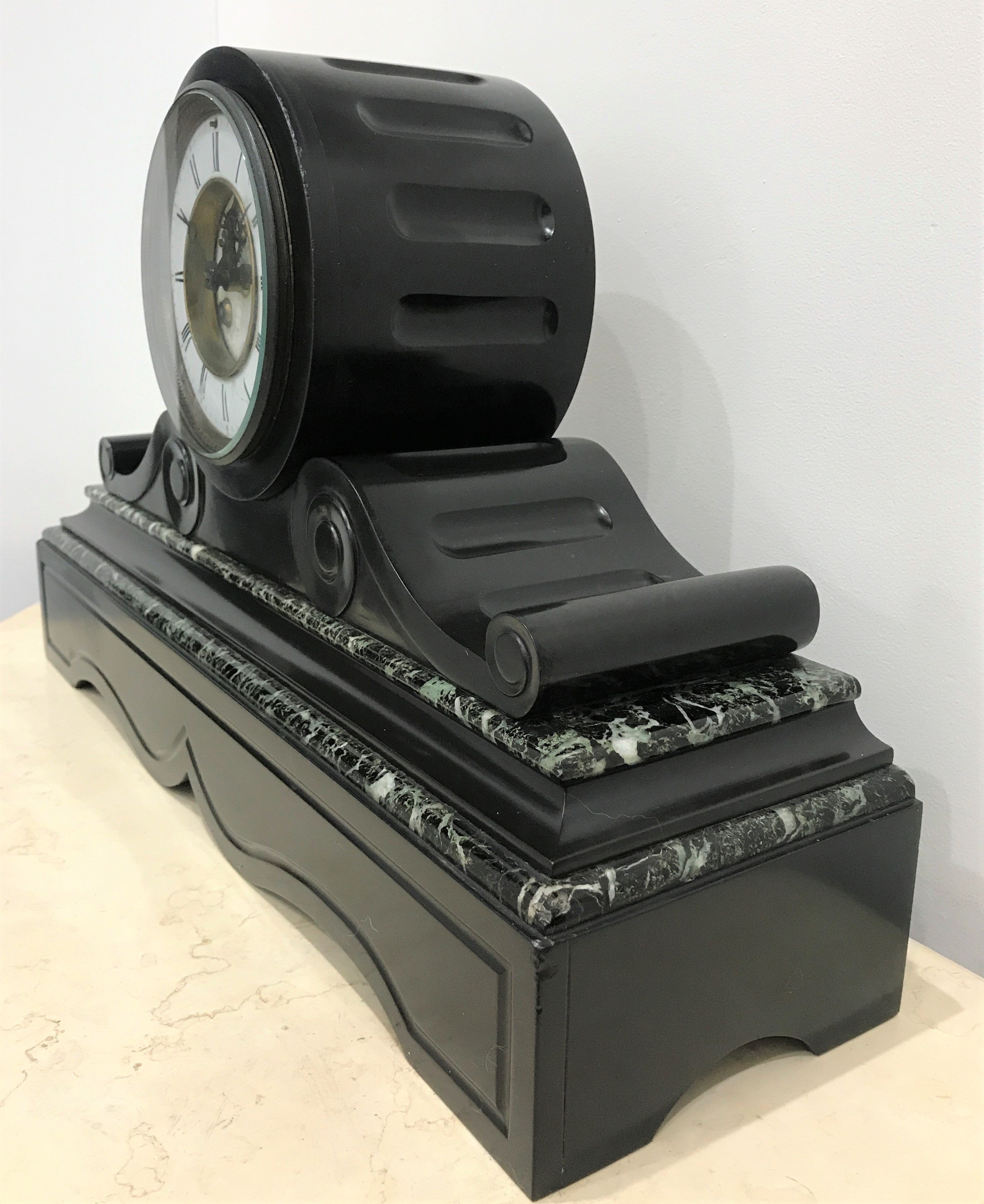 Antique Slate and Marble Mantel Clock | eXibit collection