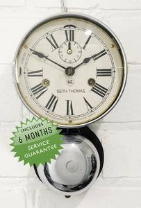 Vintage Seth Thomas Nautical Maritime Ships Alarm Bell Wall Clock | eXibit collection