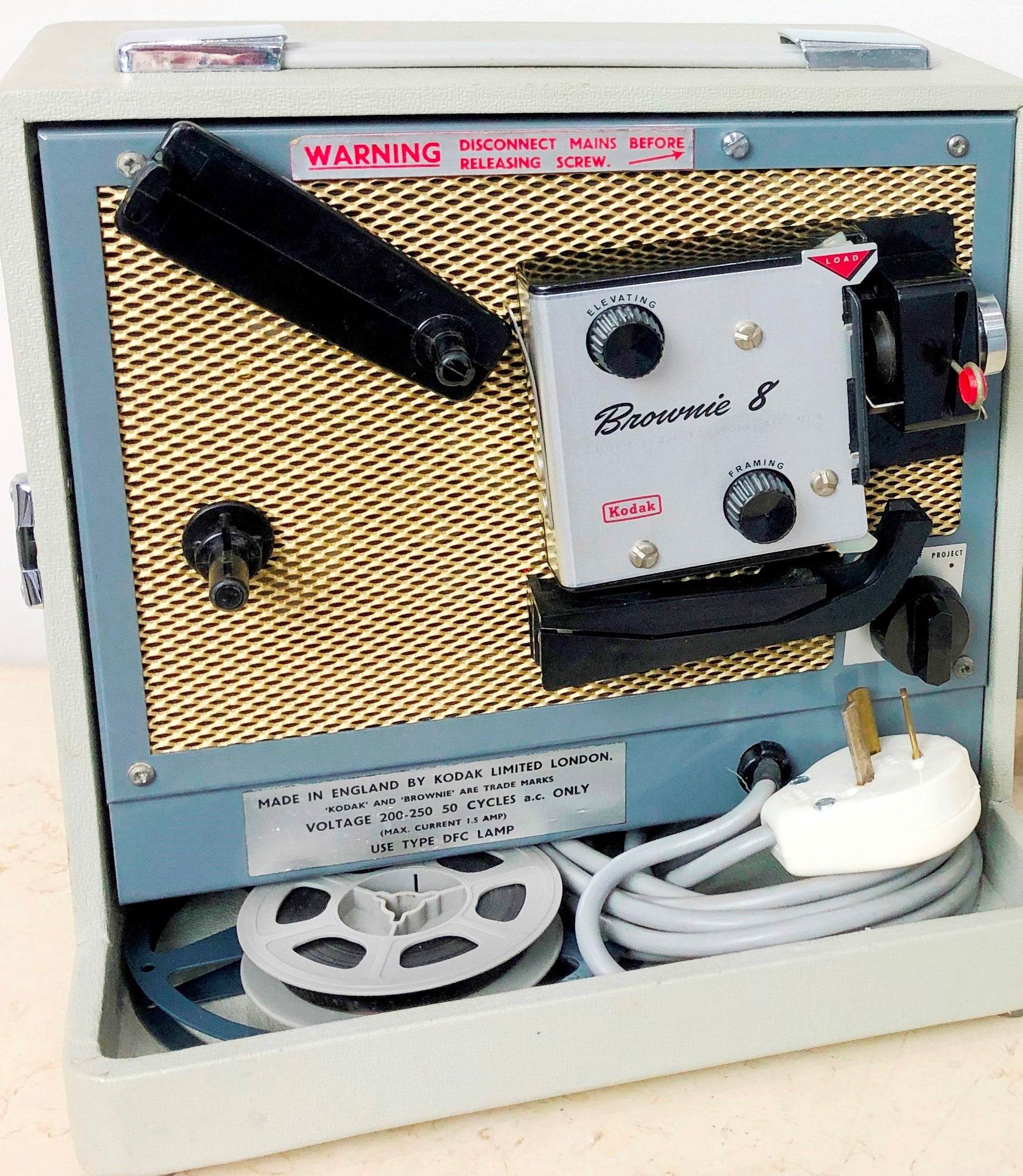 Vintage BROWNIE 8 Kodak A-15G Reel Movie Projector | eXibit collection