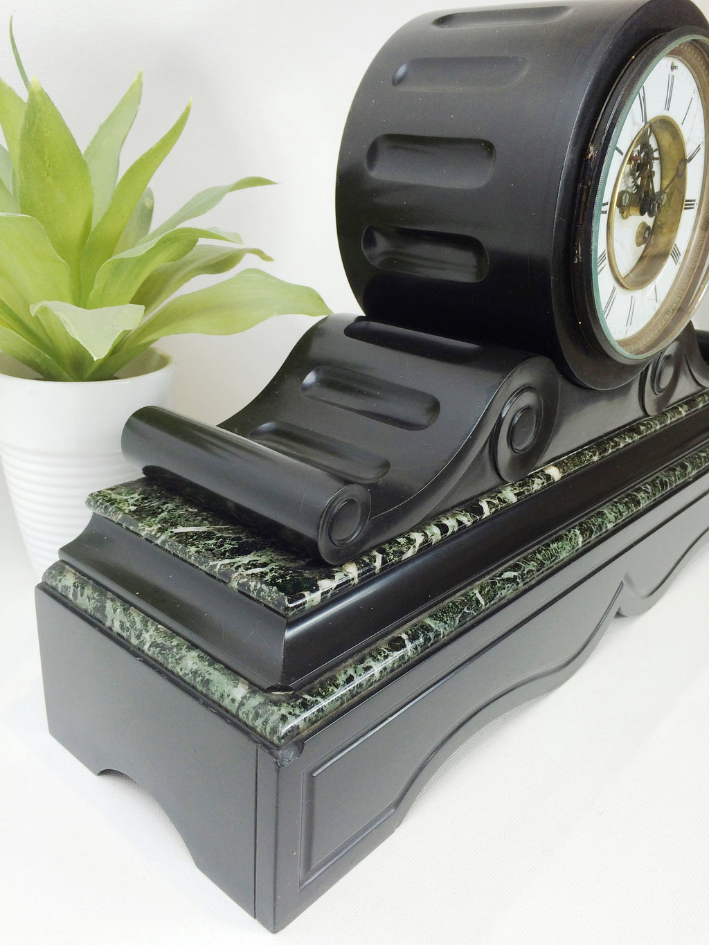 Antique Slate and Marble Mantel Clock | eXibit collection