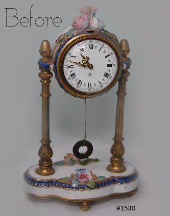 Vintage Italian Porcelain Mantel Clock | eXibit collection