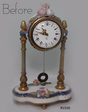 Vintage Italian Porcelain Mantel Clock | eXibit collection