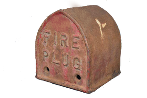 Original Vintage Cast Iron Fire Hydrant Plug Post Top Marker  | eXibit collection