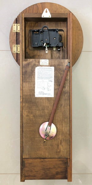 Vintage SETH THOMAS Pendulum Hammer Chime Battery Wall Clock | eXibit collection