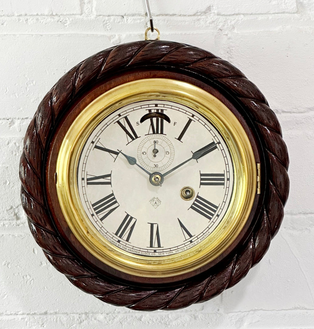 Antique Ansonia Cable Lever Wall Clock | Adelaide Clocks