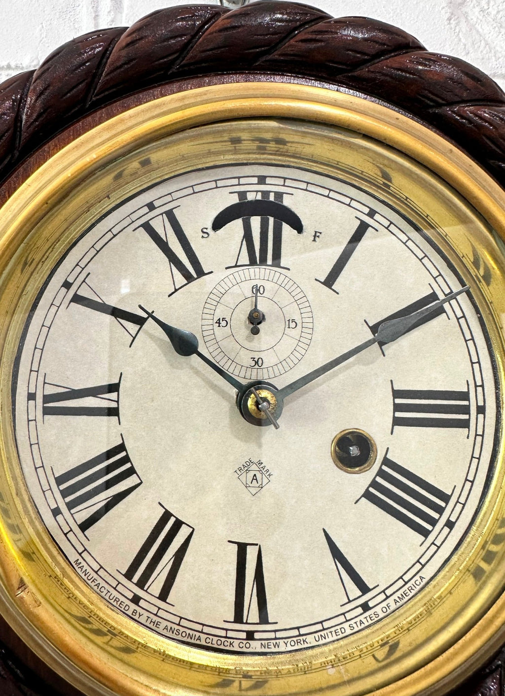 Antique Ansonia Cable Lever Wall Clock | Adelaide Clocks