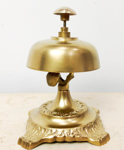 Vintage BRASS Shop Counter Desk Service Bell | eXibit collection