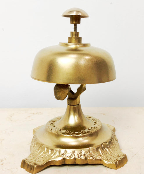Vintage BRASS Hotel Shop Counter Desk Service Bell | Adelaide Clocks