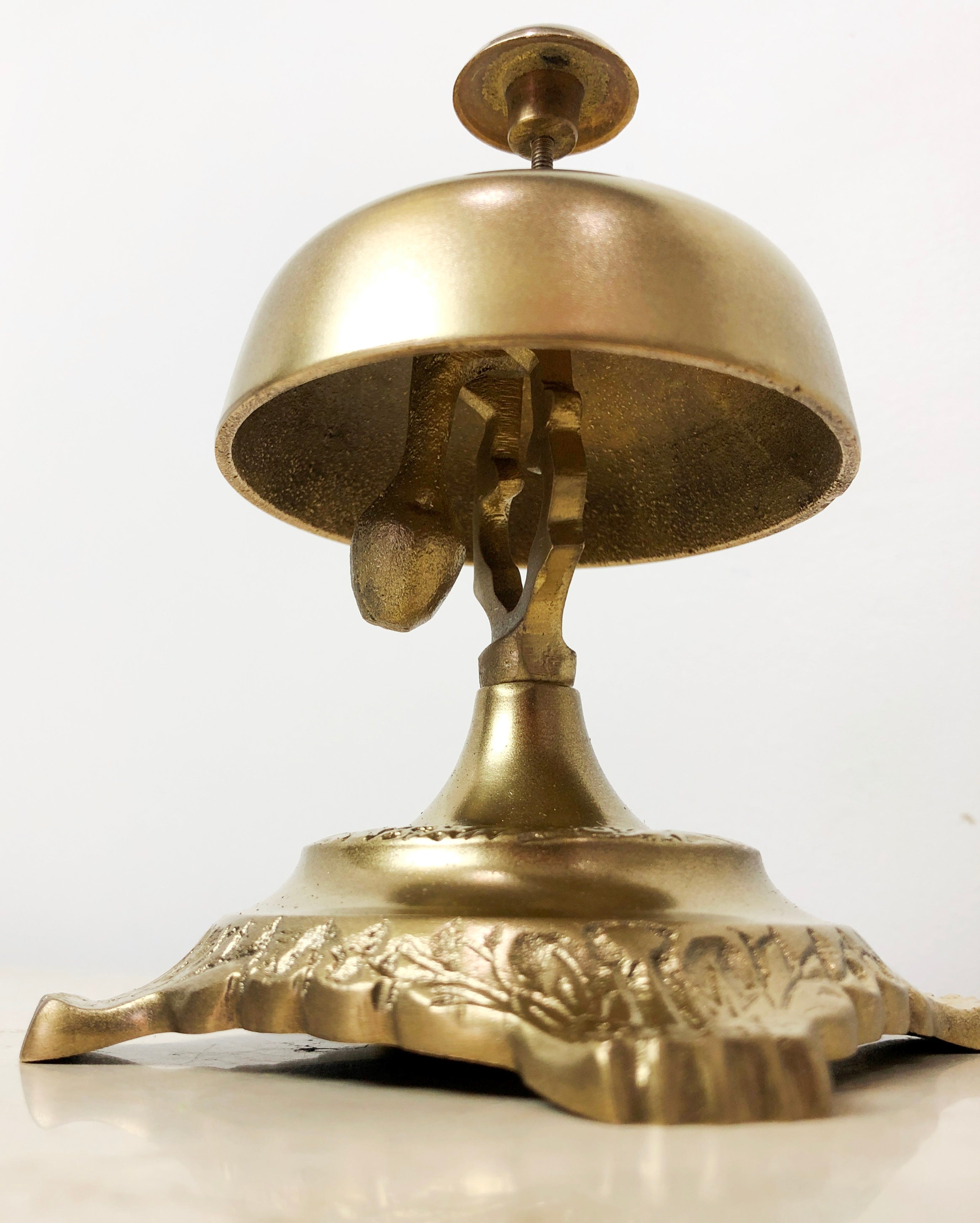 Vintage BRASS Shop Counter Desk Service Bell | eXibit collection
